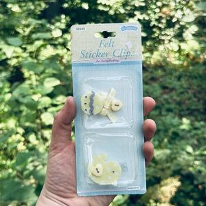 Charming Yellow Felt Sticker Clips
